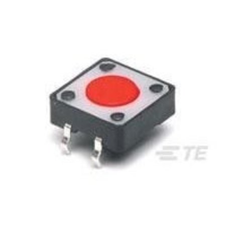TE CONNECTIVITY Pushbutton Switch, Spst, Momentary, 0.05A, 24Vdc, Solder Terminal, Through Hole-Straight 1571139-1